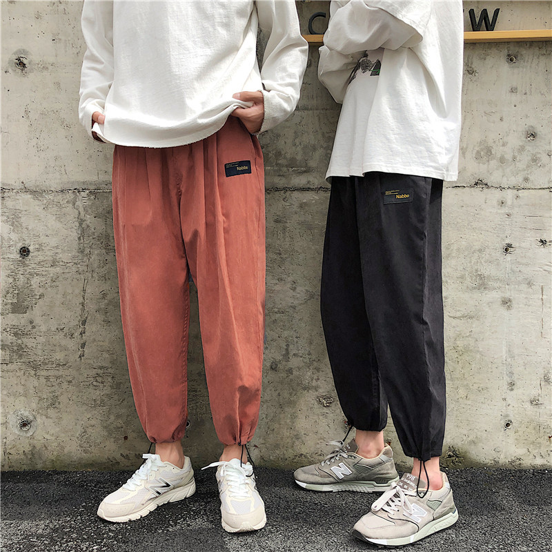 

Harem Pants Men Plus Size Harajuku Couples Trousers Loose Khaki All Match Korean Fashion Bottoms Youth Casual Ankle-length Chic