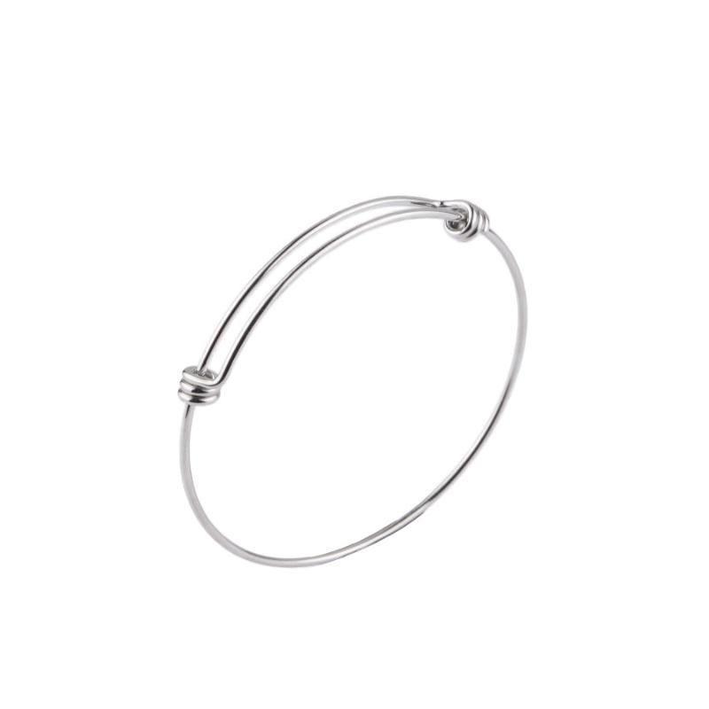 

Bangle 1.6mm Thickness Stainless Steel Wire Expandable Cable Adjustable Bracelet 55/60/ 66mm Wholesale 10pcs/lot