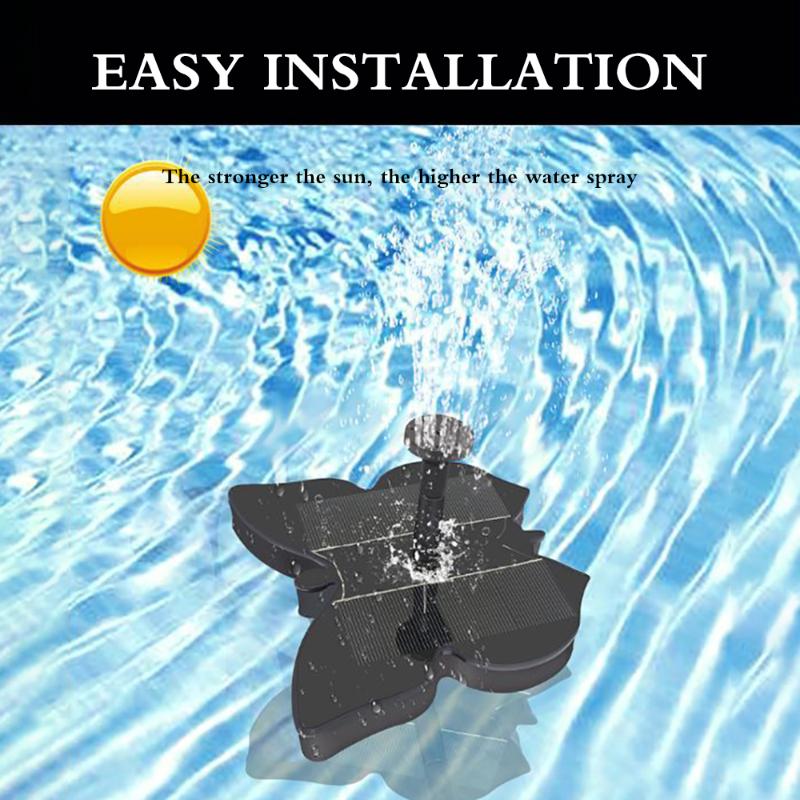 

7V Solar Waterfall Sprayer Watering Kit Solar Waterfall Fountain With 4 Different Blowing Heads For Swim Pool Pond Garden Park