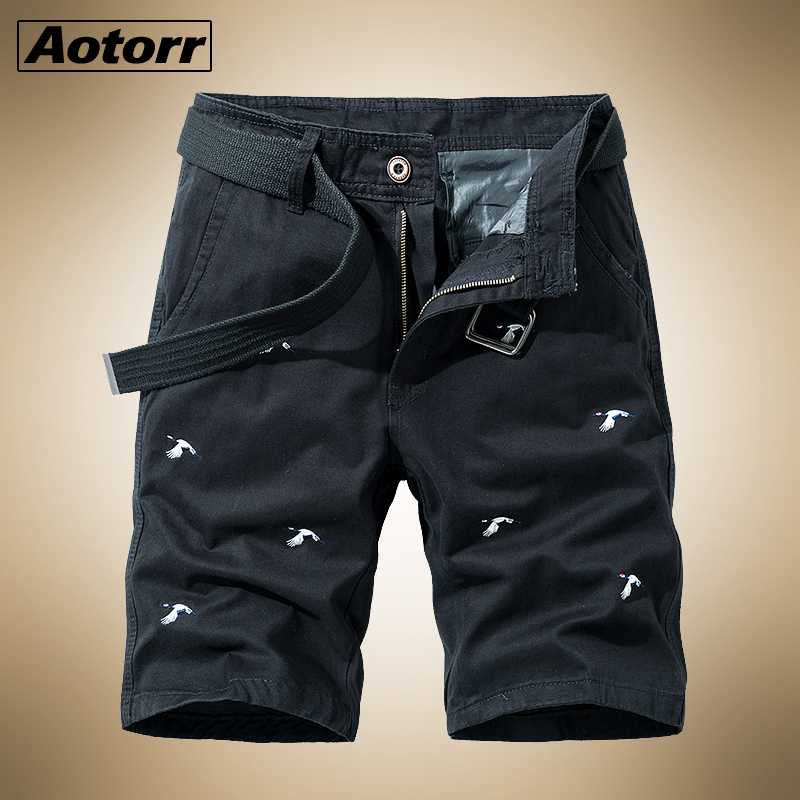 

2020 New Mens Shorts Fitness Casual Short Pants High Quality Shorts Men's Pocket Sports Knee Length Vintage with Belt, Bl17552khaki
