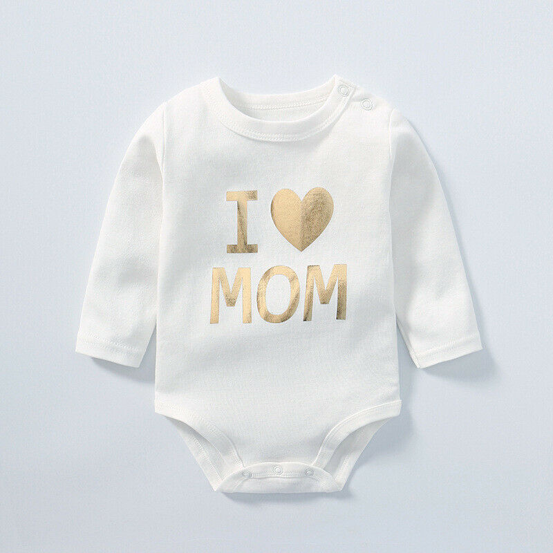 

2020 Newborn Baby Father's Day Bodysuits Toddler Baby Boys Girls Kids Causal Long/Short Sleeve Bodysuit Summer Clothes 0-24M