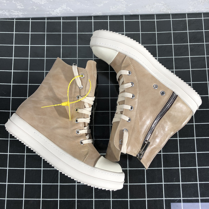 

Women Leather Boots Comfortable Winter High Top Shoes Female Motorcycle Ankle Boots Women Work Boots 11#25/20D50, Light tan