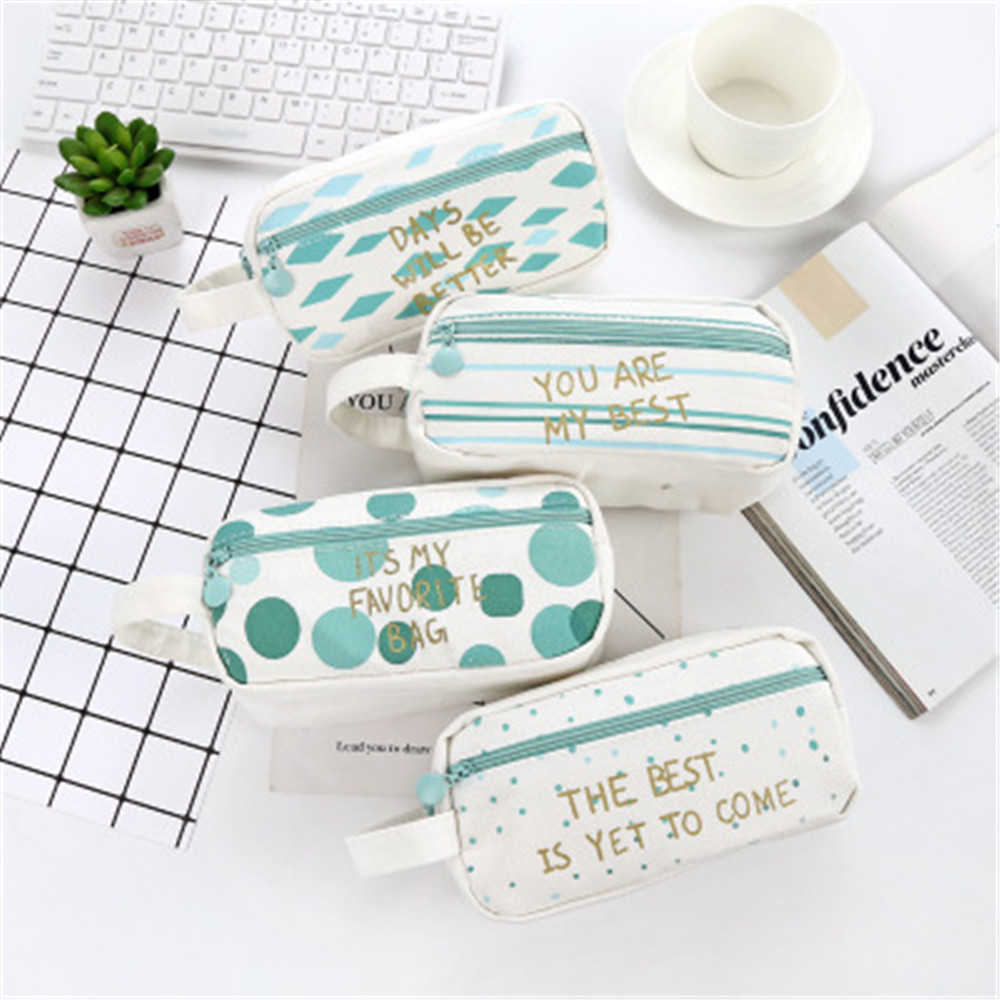 

Creative Pencil Case Simple Design Style Zipper Pencil Bags Pen Holders School Supplies Stationery Box for Boys or Girls