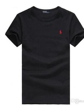 

2020 T-shirt Men's T-Shirts Black Summer T Shirt Men big Horses Embroidery Short Sleeve Solid Casual White Tshirt Men Tee Shirt Tops Z3