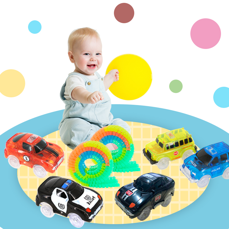 track race car adventure combination inertia train track toys game