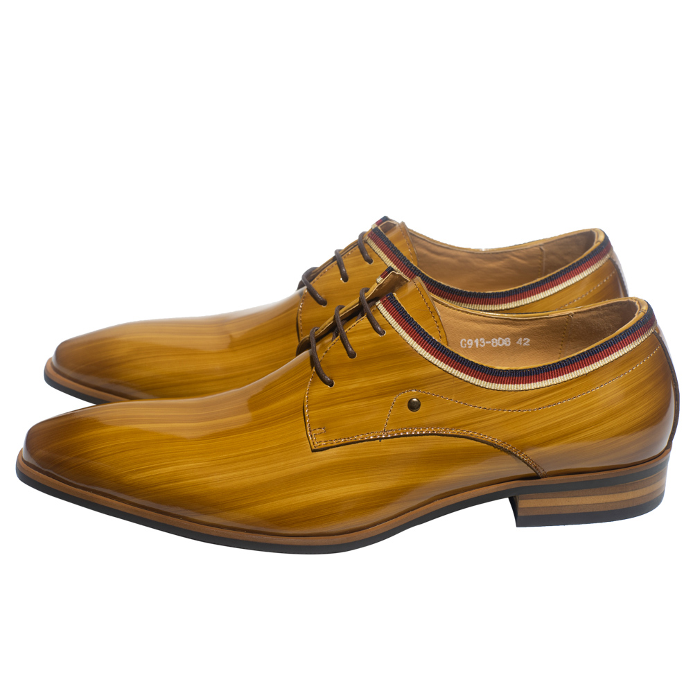 

Men Patent Leather Shoes Italy Design Formal Mixed Brown Color Luxury Style Oxfords Man Casual and Dress Wedding Shoe