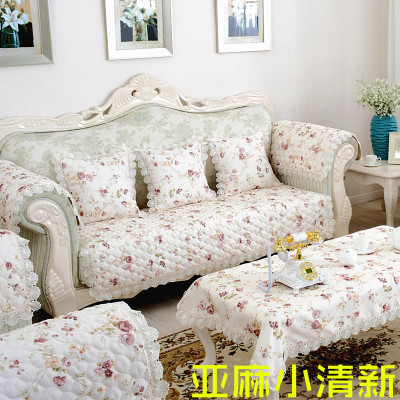 

Fabric simple modern sofa cushion cushion cushion, linen sofa set towel