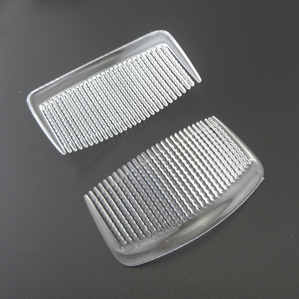 10PCS 9.0cm 29teeth Clear waved teeth Plastic hair Combs side comb for long hair women for DIY wedding hair accessories-image-473465202