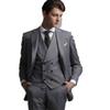 

Fashion classic gray Slim Men groom tuxedo suit and men's office suit 3 pieces (jacket + pants + vest) custom made, Pink