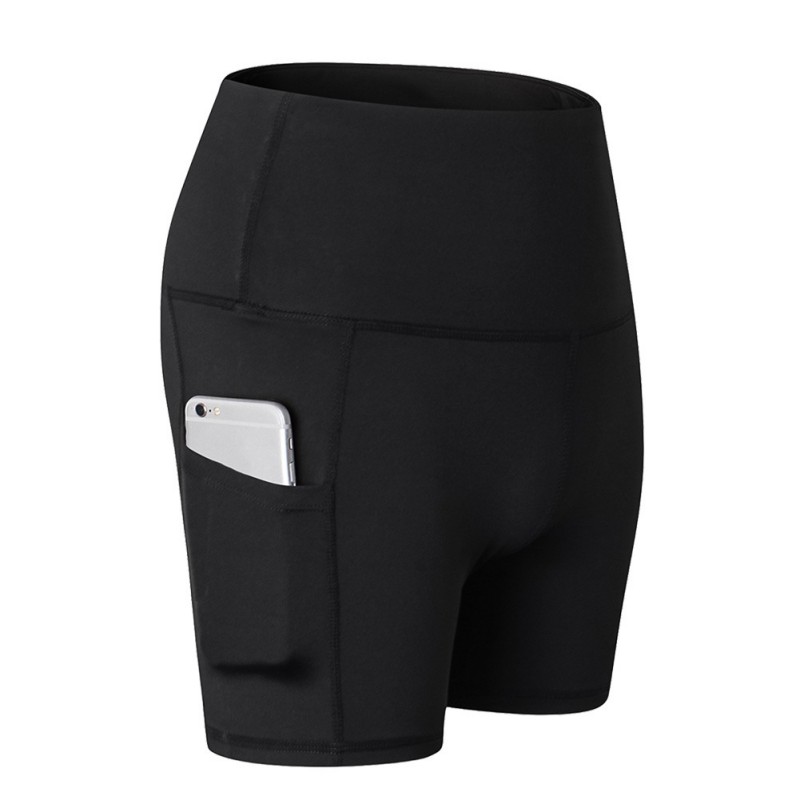 

Women High Waist Yoga Slant Pocket Running Training Quick-drying loungewear Tight-fitting Stretch Sports Fitness Short new