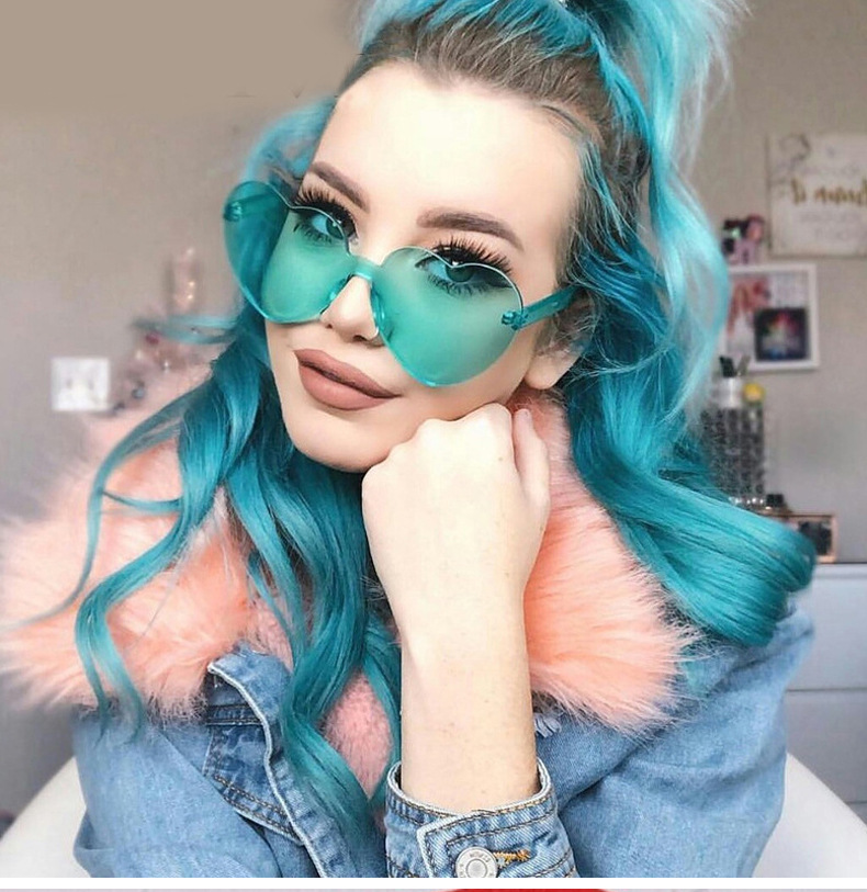 

Love Shaped Sunglasses 2020 Unisex ocean film personality one piece glasses Sports Sunglasses Outdoor Eyewear UV400 308