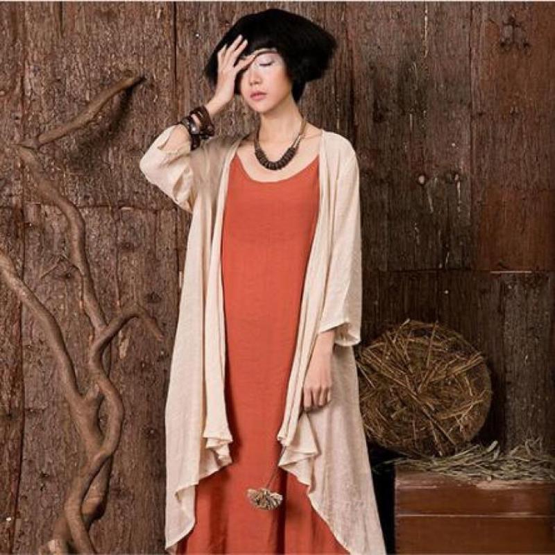 

Chinese Style Simple Solid Color Ladies Jacket 2020 Spring New Literary Cotton and Linen Irregular Hem Loose Leisure Jacket, Black