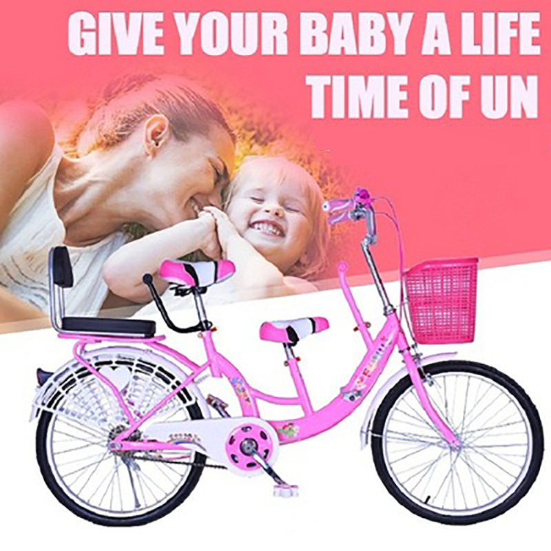 

Two-Person 22-Inch Bike Mother And Child Bike Women's Mother And Child Bicycle Can Bring 2 Children