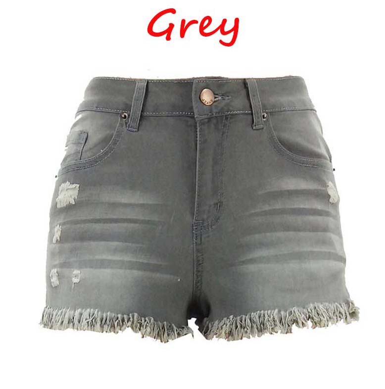 

New Women Short Jeans Sexy Medium Waist Denim Shorts Pants Tassel Skinny Slim Pants Free Shipping, 666-grey