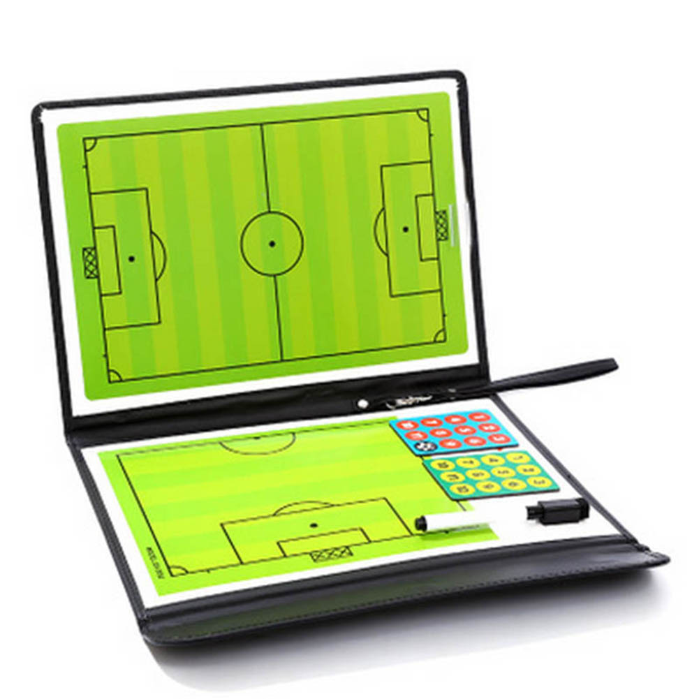 

Soccer Football Tactical Board Trainning Assisitant Equipments 2.5 Fold Leather Teaching Board ALS88