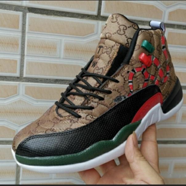 2020 New 12 GS Snakeskin Black Brown Red Retro Men's Basketball men'Shoes 12s Mens Snakeskin Multicolor Sports Designe Sneakers hococal