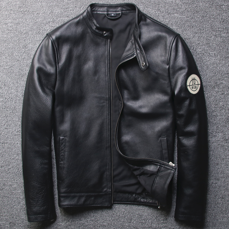 

FREE SHIPPING NEW Leather jacket men' jacket, Black