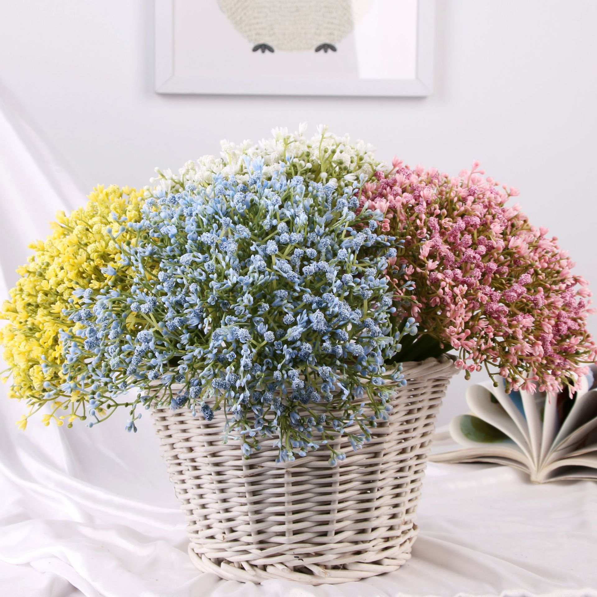 

Artificial flowers Gypsophila 16 branches a bouquet for home decoration wedding bouquet flower arrangement fake flowers, White