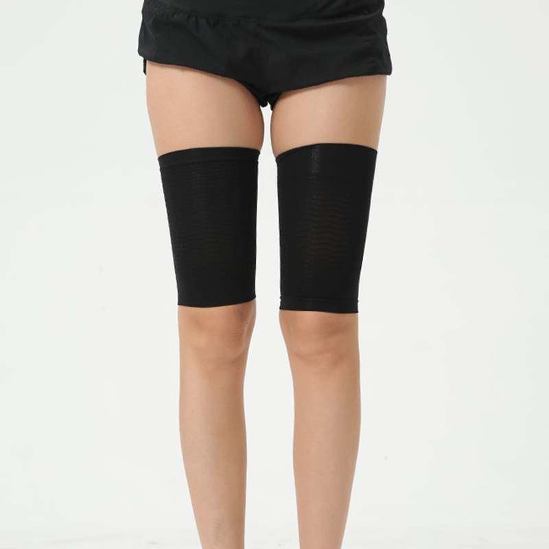 

2 Pair Thin Leg Sleeve for Women Men Relieve Varicose Veins Circulation Compression Slim Thigh Sport Legwarmers, Black