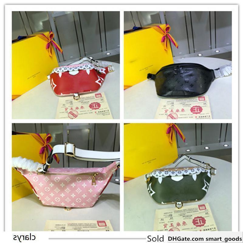 

LUIS Giant Bumbag Monogram Khaki Body 44575 Rouge Cross Belt Bag size:37x14x13cm