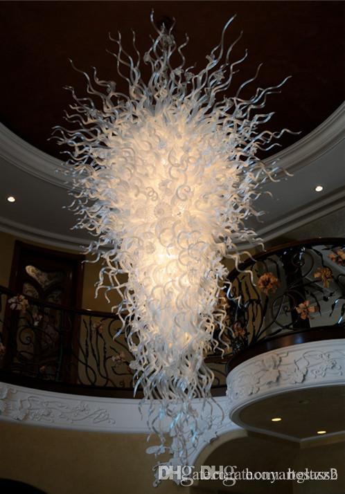 

Hot Sale Large Stair Chandelier for Home Decoration Bulbs Style Modern Handmade Blown Glass Chandelier Light