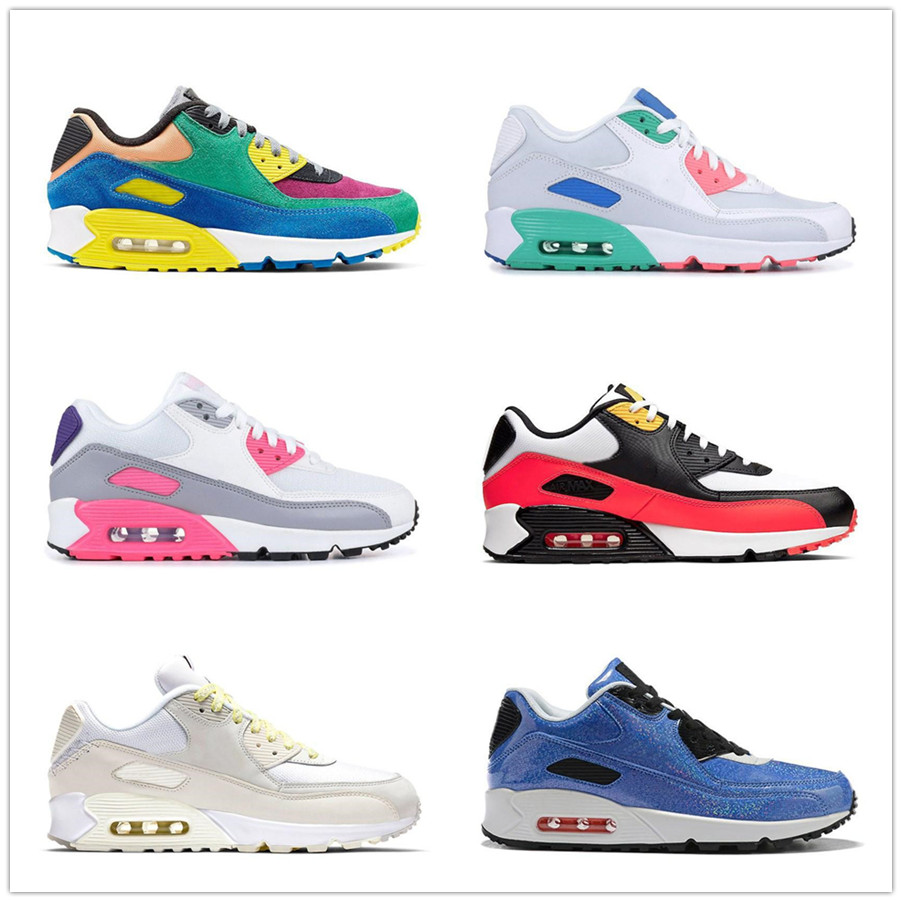 

Fashion Men Sneakers Shoes Classic 90 Men and women Running Shoes Sports Trainer Cushion 90 Surface Breathable Sports Shoes 36-45