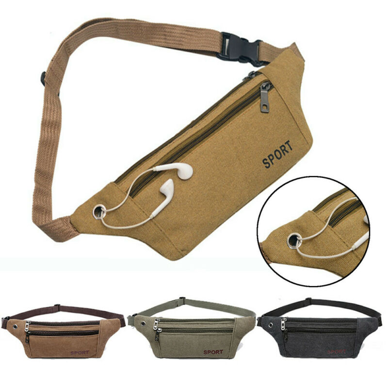 10Color Running Bum Bag Fanny Pack Travel Waist Money Zip Hiking Pouch Wallet