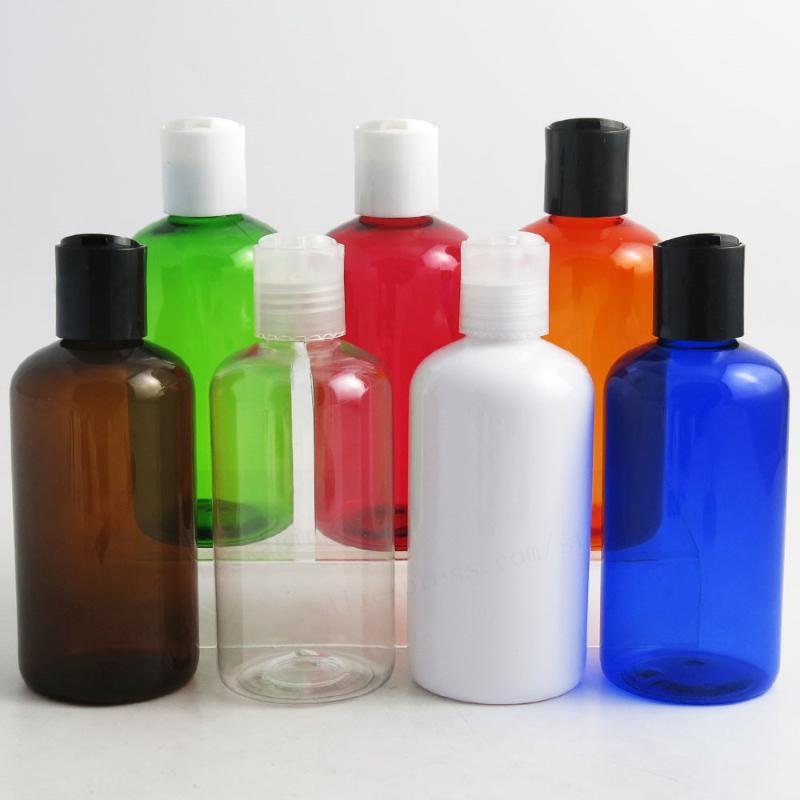 

20 x 220ml Refillable Empty Cream PET Plastic Bottle with Disk Cap 220cc Shampoo Plastic Containers Packaging