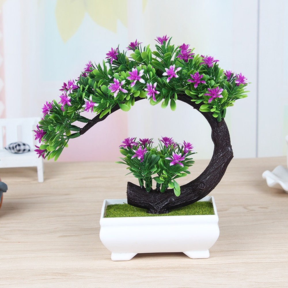 

Simulation Tree Potted Plants Small Bonsai Home Desktop Artificial Plant Flowers Decor For Floral Creative Family Decor Hot