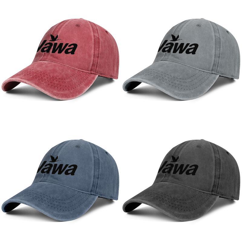 

Wawa Logo Black and White Unisex denim baseball cap golf design your own cute trendy hats Red Florida Store, Colorname1