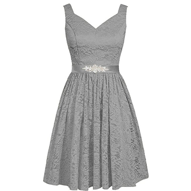 short gray dress for wedding