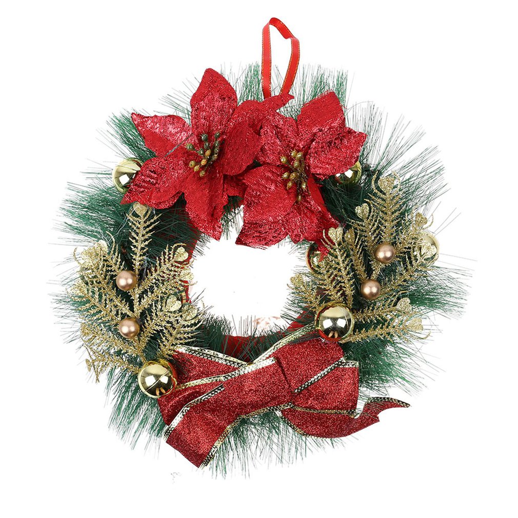 

Christmas 30cm garland ornament Christmas decoration decoration garland mall hanging venue atmosphere layout, Red