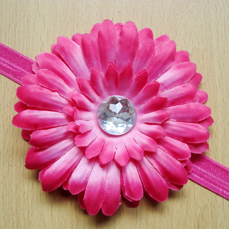

Hot Sale Newborn Baby Girls chrysanthemum Flower Headbands Infant Toddler bow headband children Hair Accessories Headwear, Mixed color