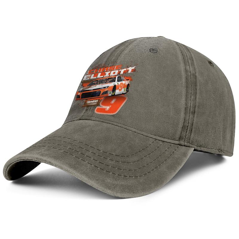 

Stylish Chase Elliott 2019 NASCAR Contender Driver 9 Unisex Denim Baseball Cap Cool Uniquel Hats #9 Logo 2018 Most Popular Patriotic USA, Blue;gray