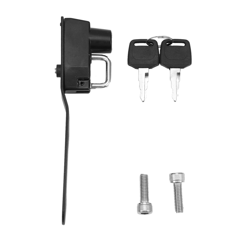 

Motorcycle Helmet Lock Mount Hook Side Anti-Theft Alloy with 2 Keys Fits for MT-10 FZ-10 2020 2020, Black