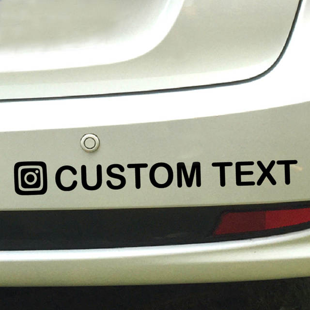 

5CM hight custom instagram username waterproof multiple colors car sticker CA--, White