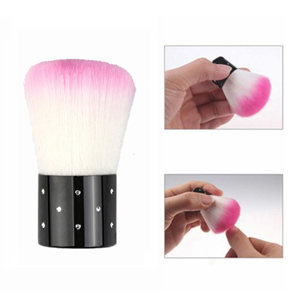 

2pcs Nail Dust Cleaning Nail Brush Decorative With Diamond Acrylic Powder Remover Brush Care Tool