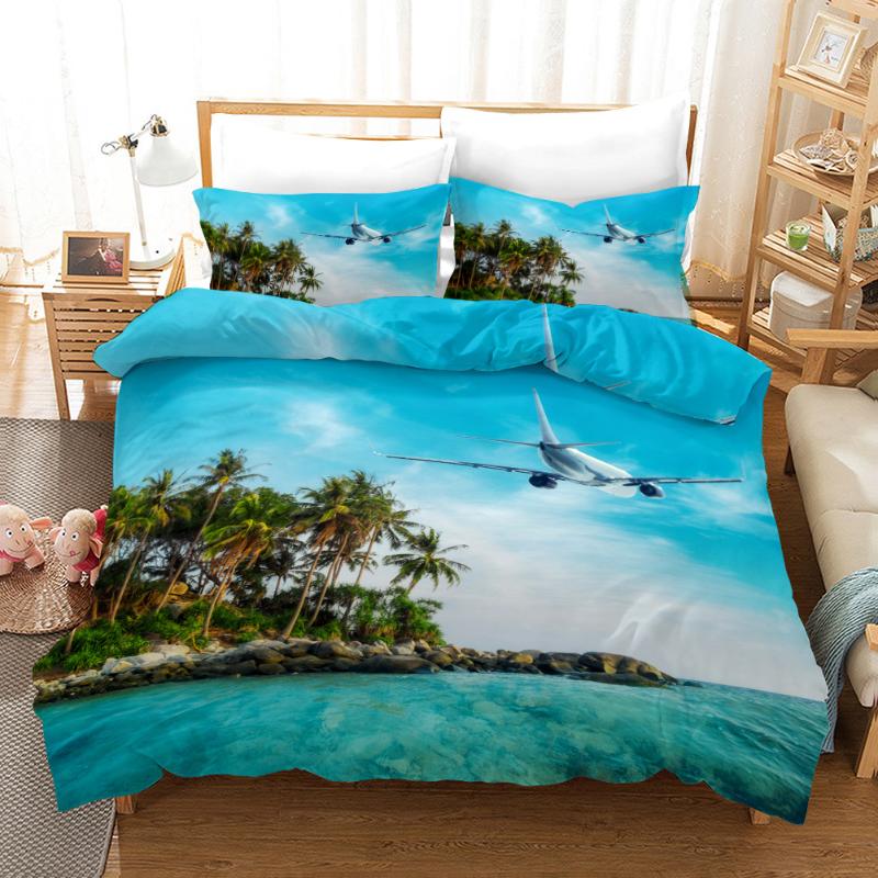 

Airplane 3d Bedding Set Duvet Covers Pillowcases Children Room Decor Comforter Bedding Sets Bed Linen 01