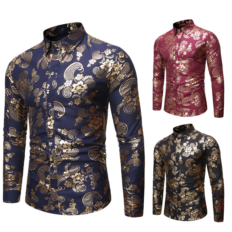 

Top men,shirt men,men' shirts,fashion casual shirts,printed shirts, men' lapel shirts, long sleeve shirt men, men' clothing, Black