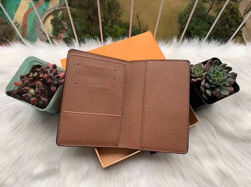 

2020 Men leather passport cover wallet women credit card holder men business card holder travel wallet porte carte carteira tgr524, Brown flower