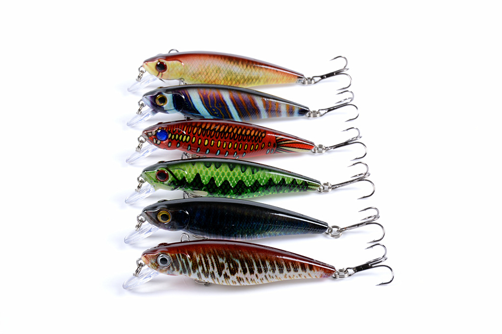 3 Sections Crankbait Hard Artificial Bait Jerkbait Painting Fishing Lure NEUE