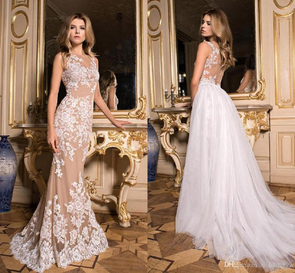 Venta Al Por Mayor Falda Desmontable Vestido De Novia Sirena Para Sale 11 11 De Dhgate
