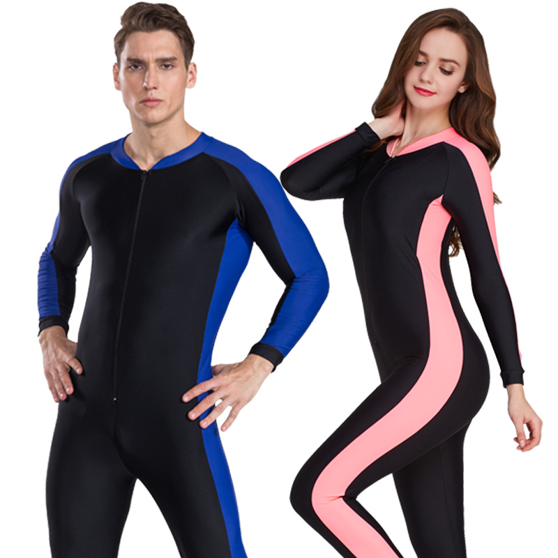 

Swimwear one-piece sun-proof clothing men and women diving suit diving dress YY1002#