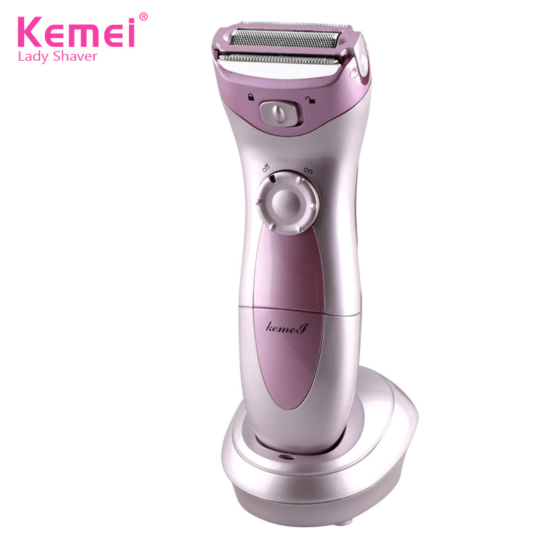 KEMEI Razor Electric Bikini Shaver Epilator Lady Shaving Wet Dry Face Body Underarm Hair Removal Female Razor Trimmer-image-498445311