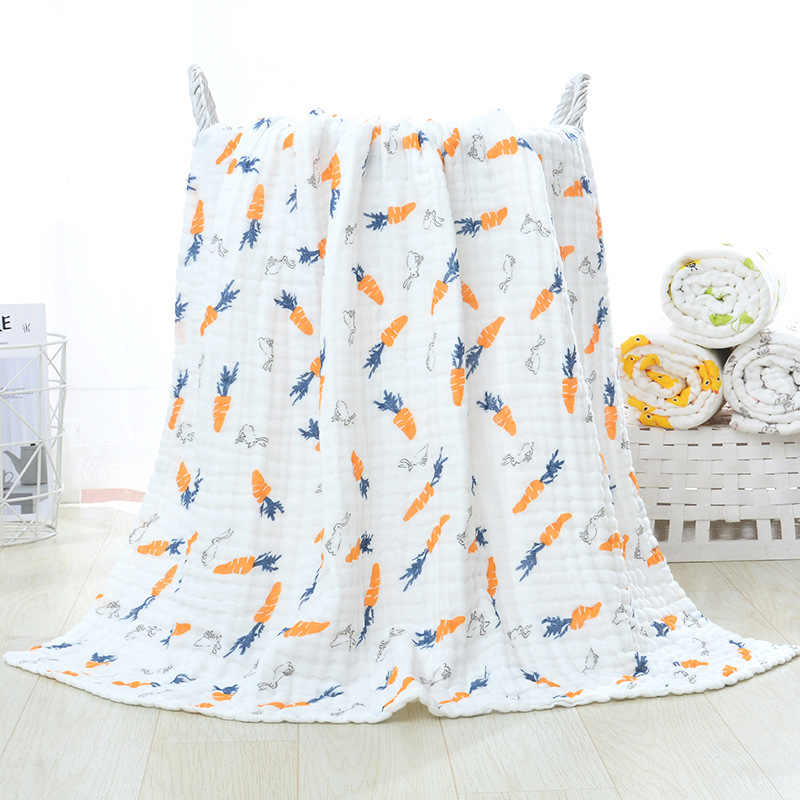 

Baby Blanket & Swaddling Soft Bath Towel Baby Bedding Set Cotton Infant Wrap Quilt 6 layer Gauze, Random