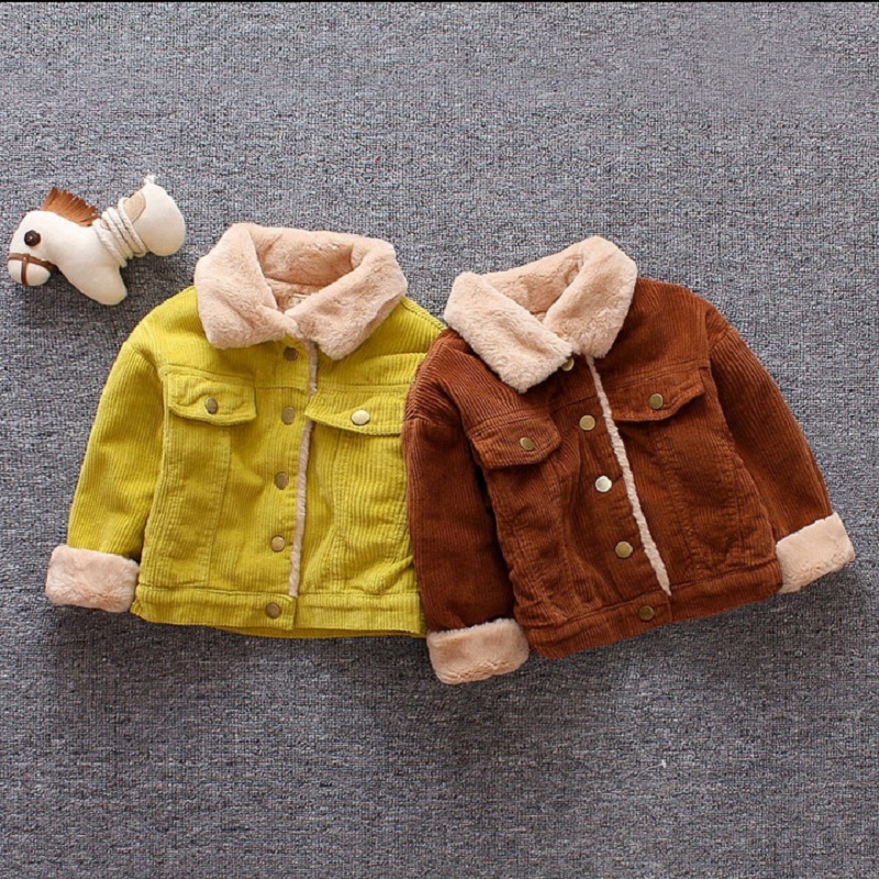 

Winter 1PC Kids Baby Boys Girls Jacket Clothes Clothing Infant Boy Girl Child Tops Wool Jackets Coat Child Coats, Brown