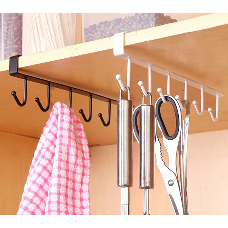 

Useful Kitchen Cupboard Storage Rack Cupboard Shelf Hanging Hook Organizer Closet Clothes Glass Mug Shelf Hanger Wardrobe Holder