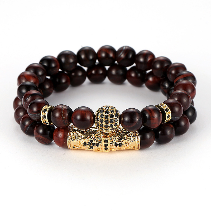 Buddha Armband Herren Lava Natur Stein Frosted Perlen Armbänder Damen Geschenk