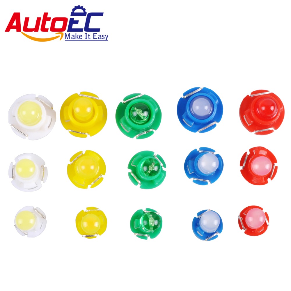 

AutoEC 10x T3 T4.2 T4.7 COB Dashboard Warning Indicator Light Bulbs Warning Indicator Light 12V #LA15, As pic