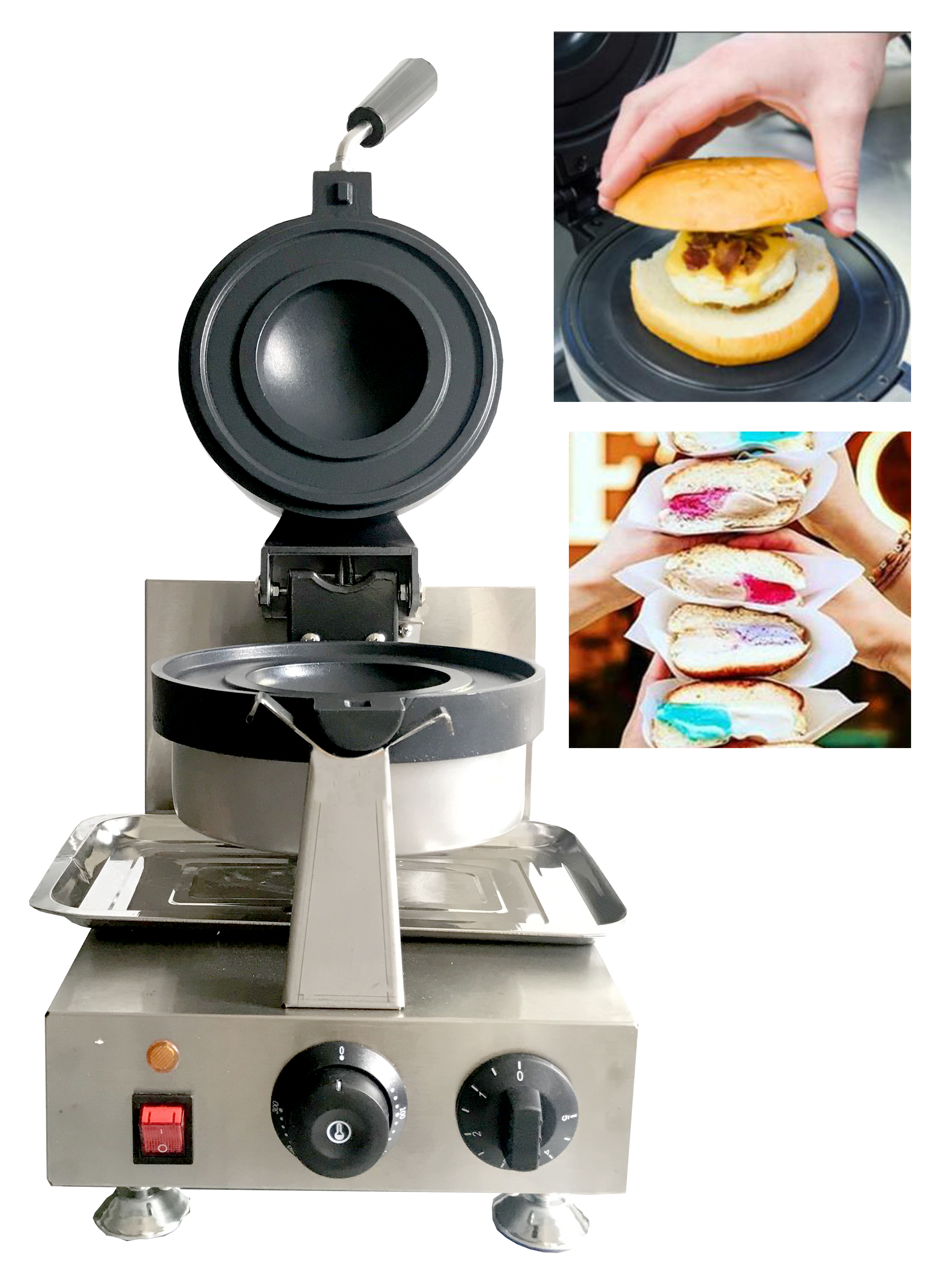 

Electric UFO hamburger Bread Makers waffle machine Panini Press waffle Maker
